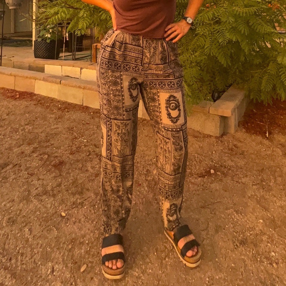 100% SILK Vintage Ann May Pants Women’s 8 - Picture 4 of 15